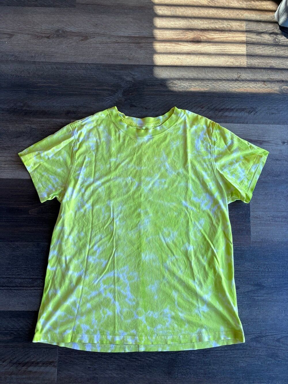 Lululemon Womens All Yours Tee Marmoleado Tie Dye Eccentric Lime Top Shirt